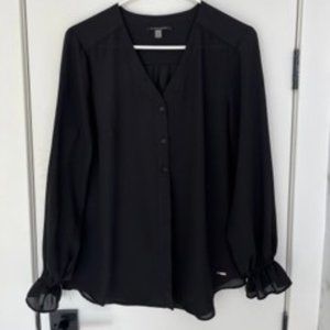 Tahari Women's Blouse - Medium - Black